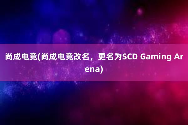 尚成电竞(尚成电竞改名，更名为SCD Gaming Arena)