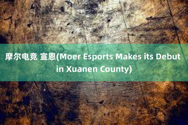 摩尔电竞 宣恩(Moer Esports Makes its Debut in Xuanen County)