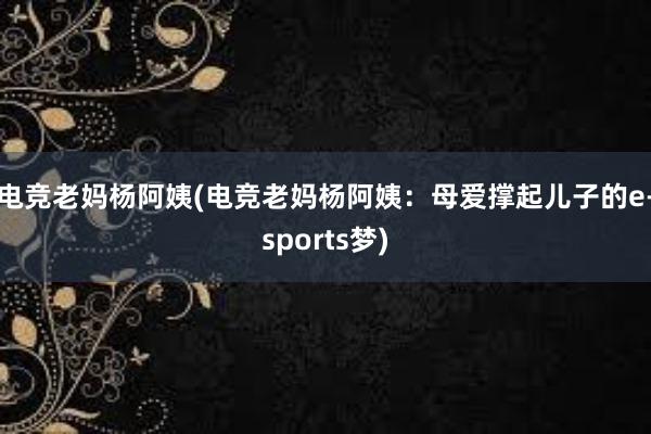 电竞老妈杨阿姨(电竞老妈杨阿姨：母爱撑起儿子的e-sports梦)