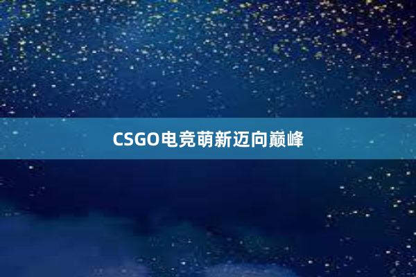 CSGO电竞萌新迈向巅峰