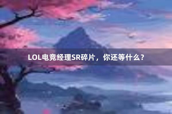 LOL电竞经理SR碎片，你还等什么？