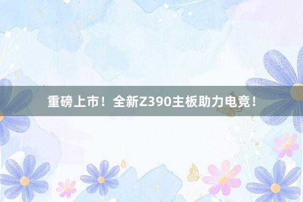 重磅上市！全新Z390主板助力电竞！