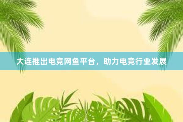 大连推出电竞网鱼平台，助力电竞行业发展