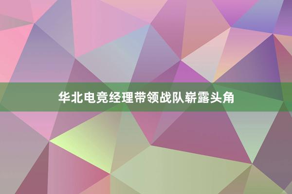 华北电竞经理带领战队崭露头角