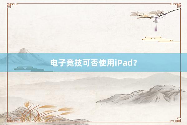 电子竞技可否使用iPad？